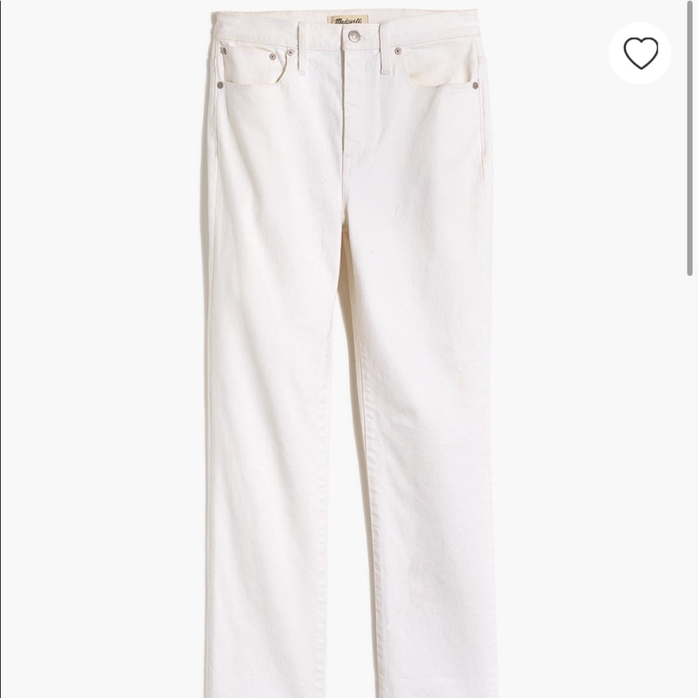 Madewell High Rise Slim Boy Jean, White